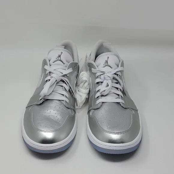 Nike Air Jordan 1 Low NRG Mens Size 16 Golf Shoes Metallic Silver FD6848-001 New - Picture 5 of 9
